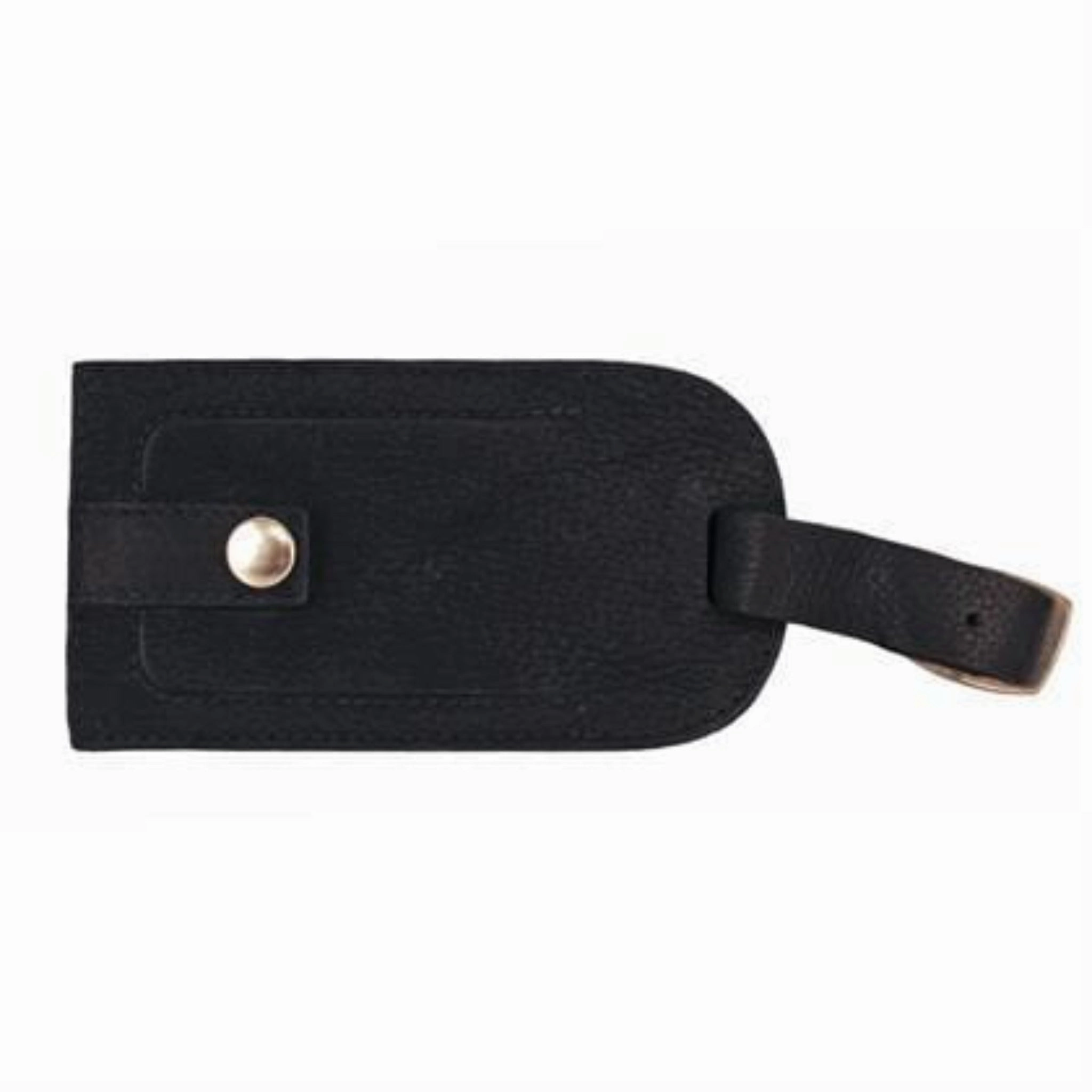 Sustainable Material Leather Luggage Tag With Security Flap