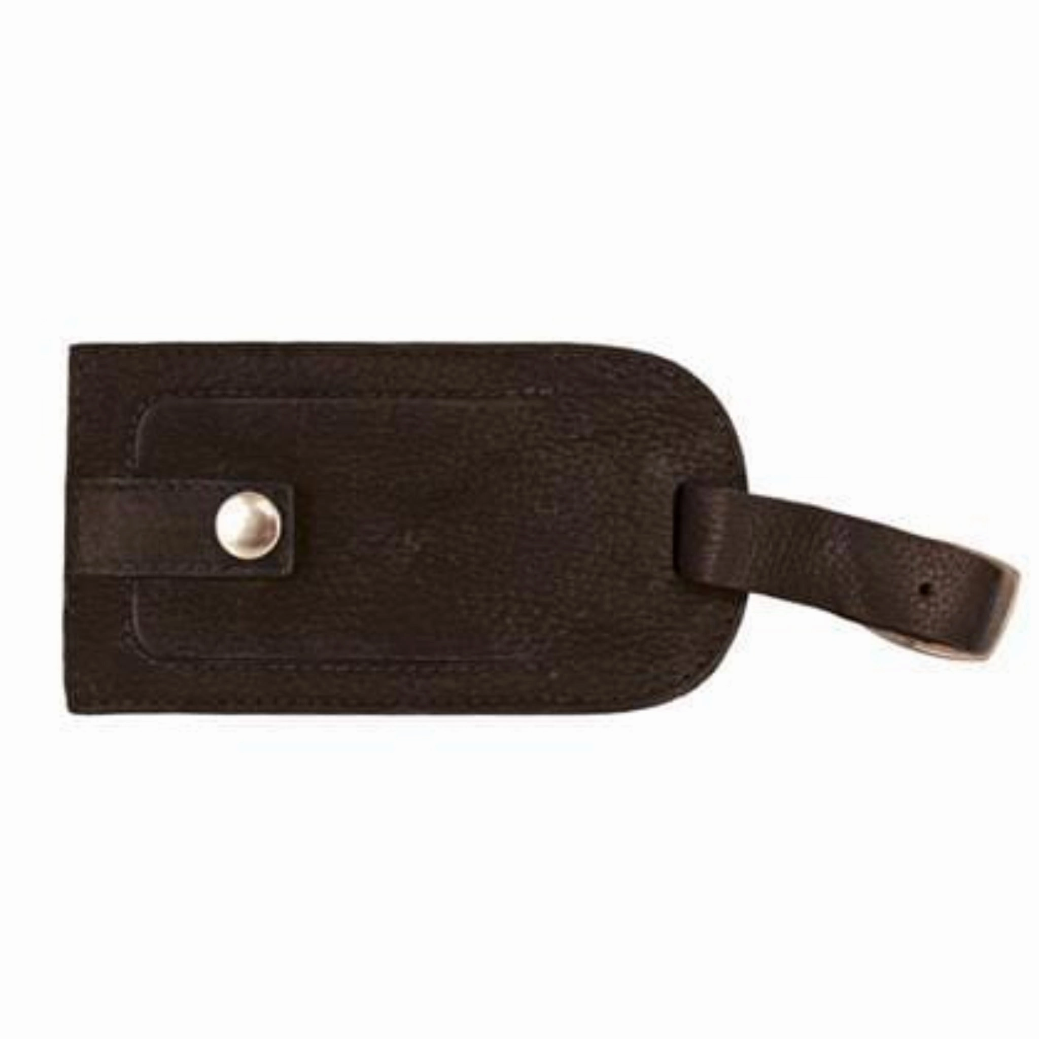 Leather Luggage Tag With Security Flap Functional Lifestyle Street Fashion