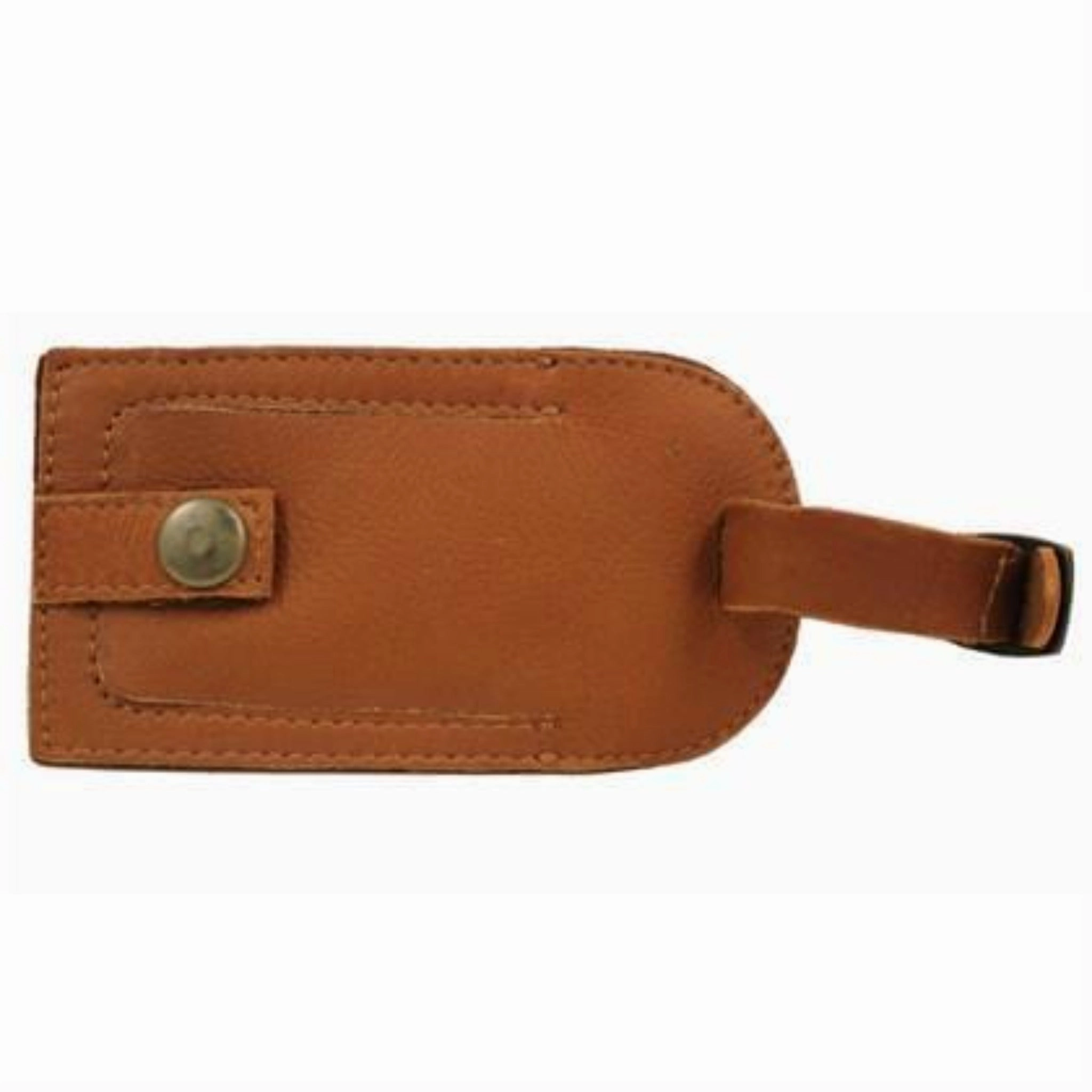 Leather Luggage Tag With Security Flap Everyday Durability Soft Texture