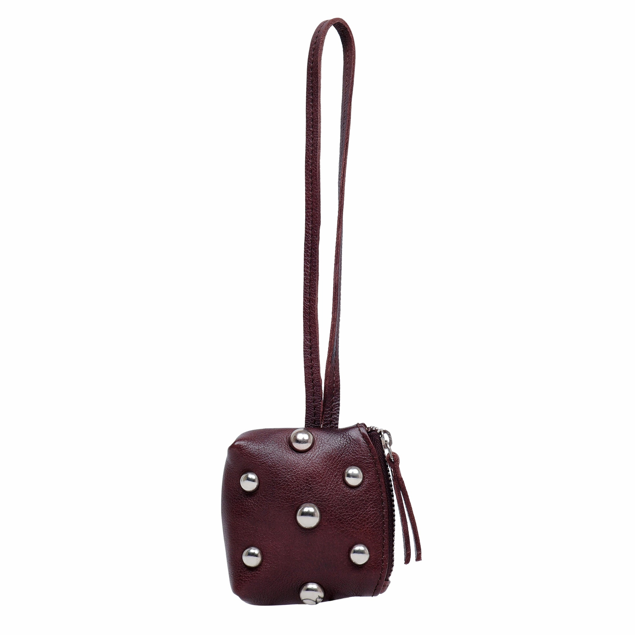 Leather Studded Pouch Charm Functional Organizer Compact Lifestyle