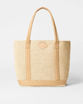 Minimal Carry Soft Texture Crochet/Camel Medium Crochet Tote