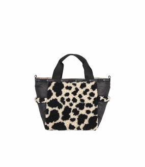 Patterned Tote Sherpa Small Open Tote