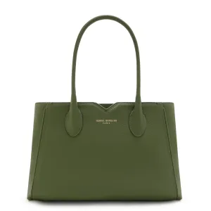Fashion Gear Honor?? Cloe Midi green calfskin leather handbag