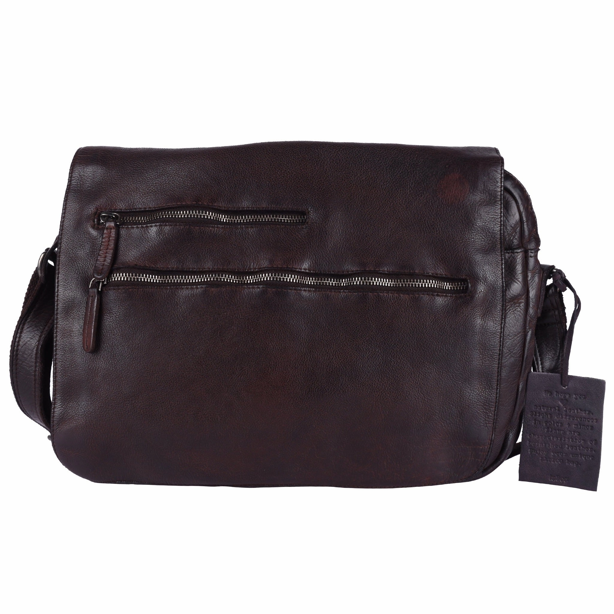 Functional Style Flexible Carry Spring St. Leather Messenger Bag