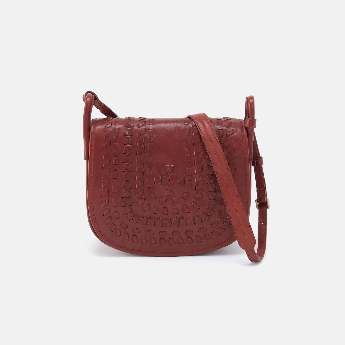 Kiva Large Crossbody in Washed Leather - Chestnut Functional Lifestyle