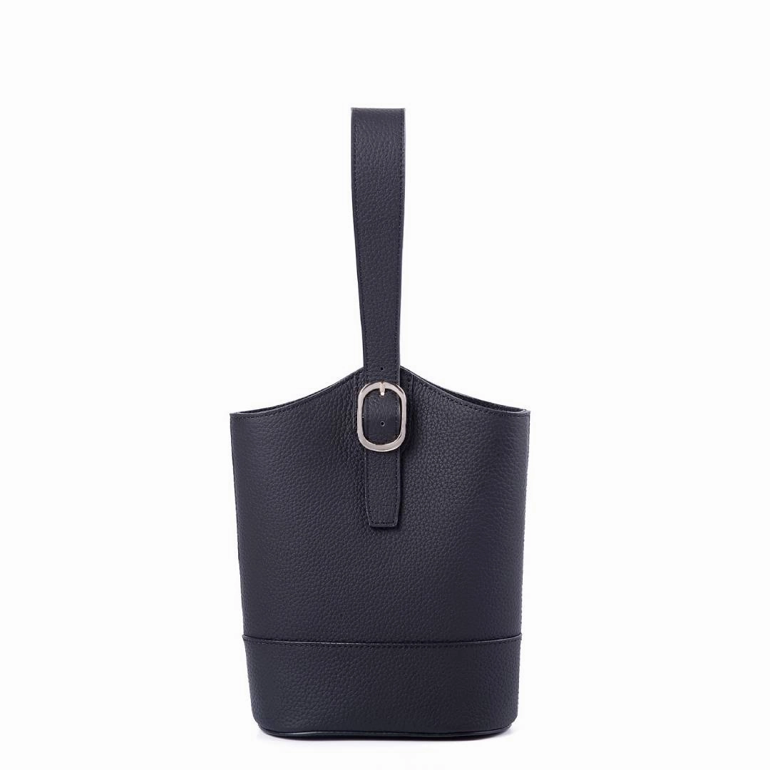 Stylish Function Loopie Mini Bucket Bag - Black