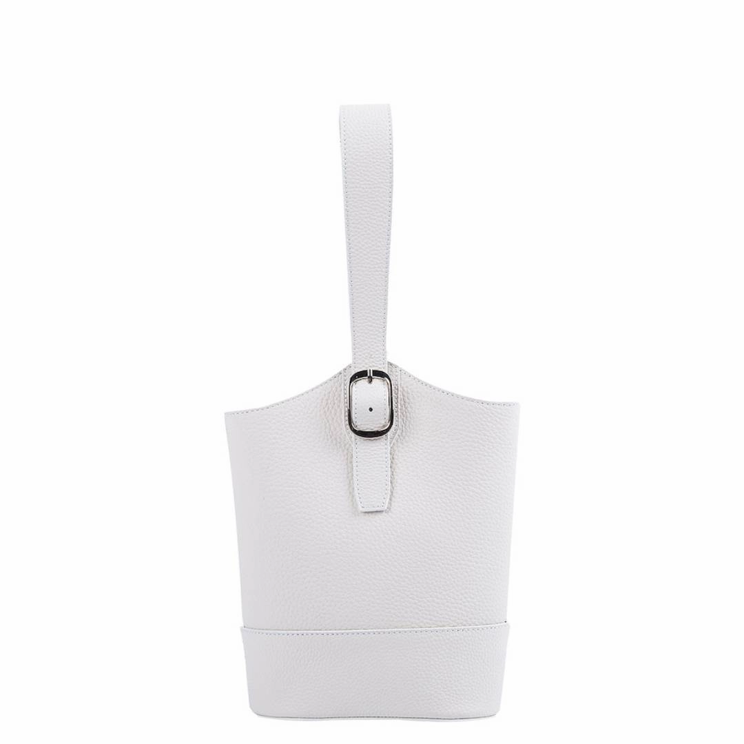 Practical Everyday Loopie Mini Bucket Bag - White