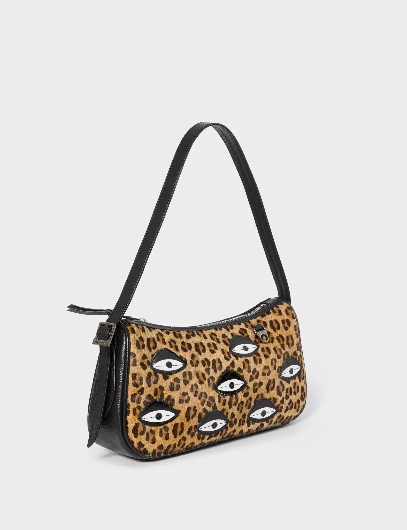 Lucas Hobo Mini Animal Print Handbag - All Over Eyes Lightweight Essential Compact Structure