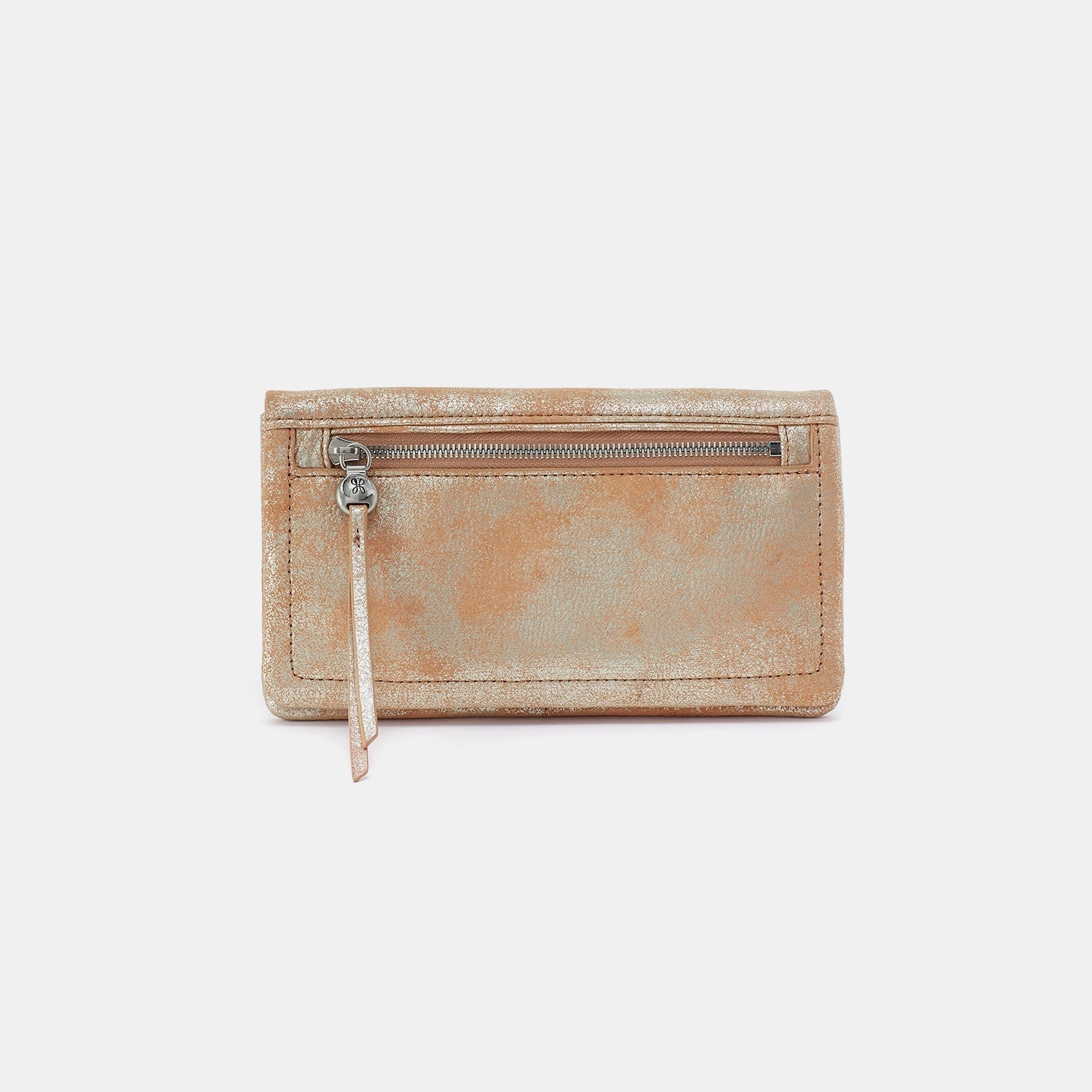 Casual Use Lumen Continental Wallet In Metallic Leather - Saddle Stardust