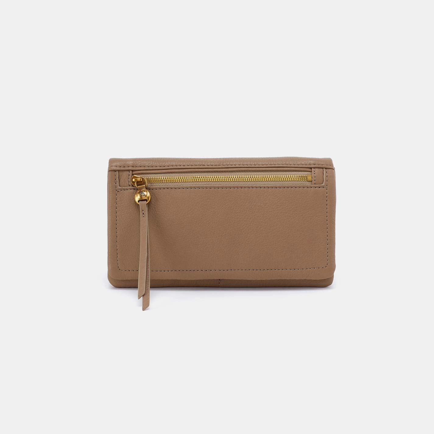 Work Essential Fashion Comfort Lumen Continental Wallet in Pebbled Leather - Cedar Sagebrush