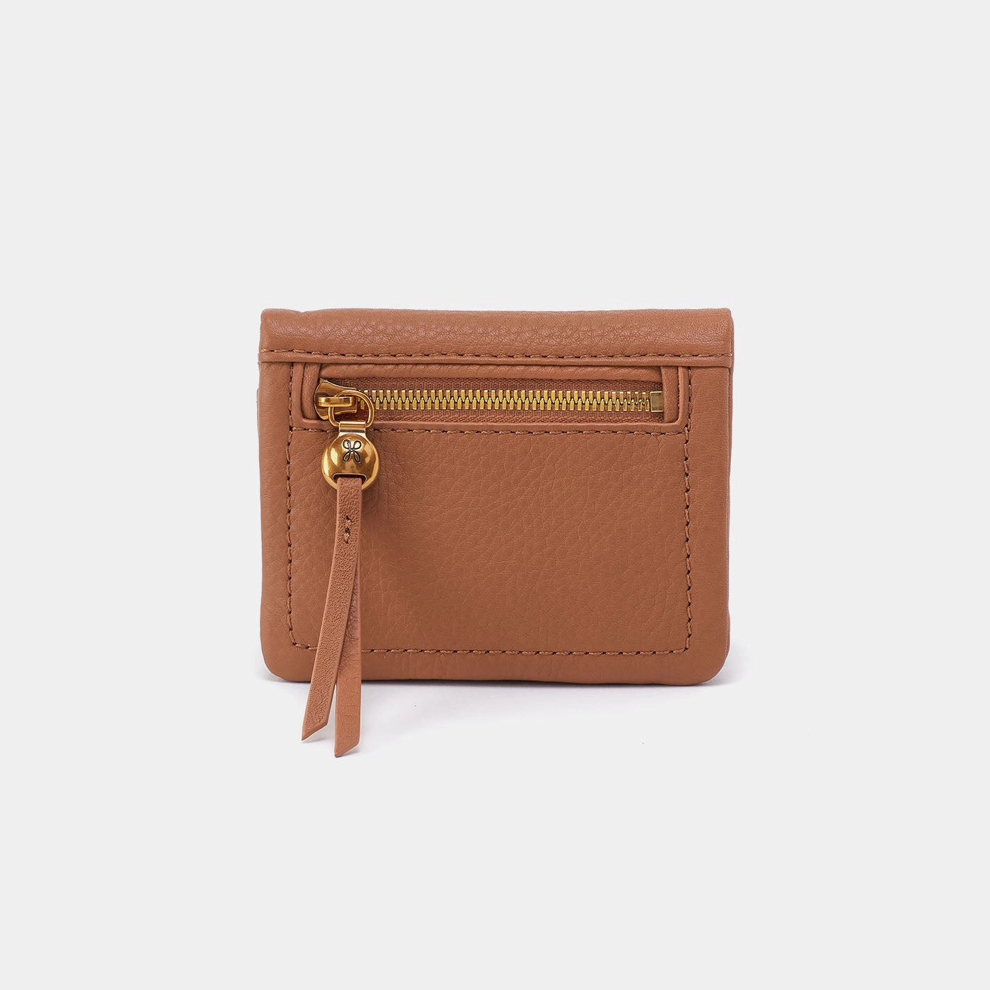 Lumen Mini Wallet in Pebbled Leather - Warm Honey Everyday Style