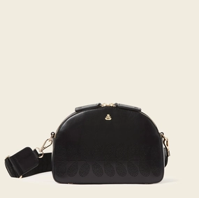 Daily Commute Luna Crossbody - Black Punched Flower