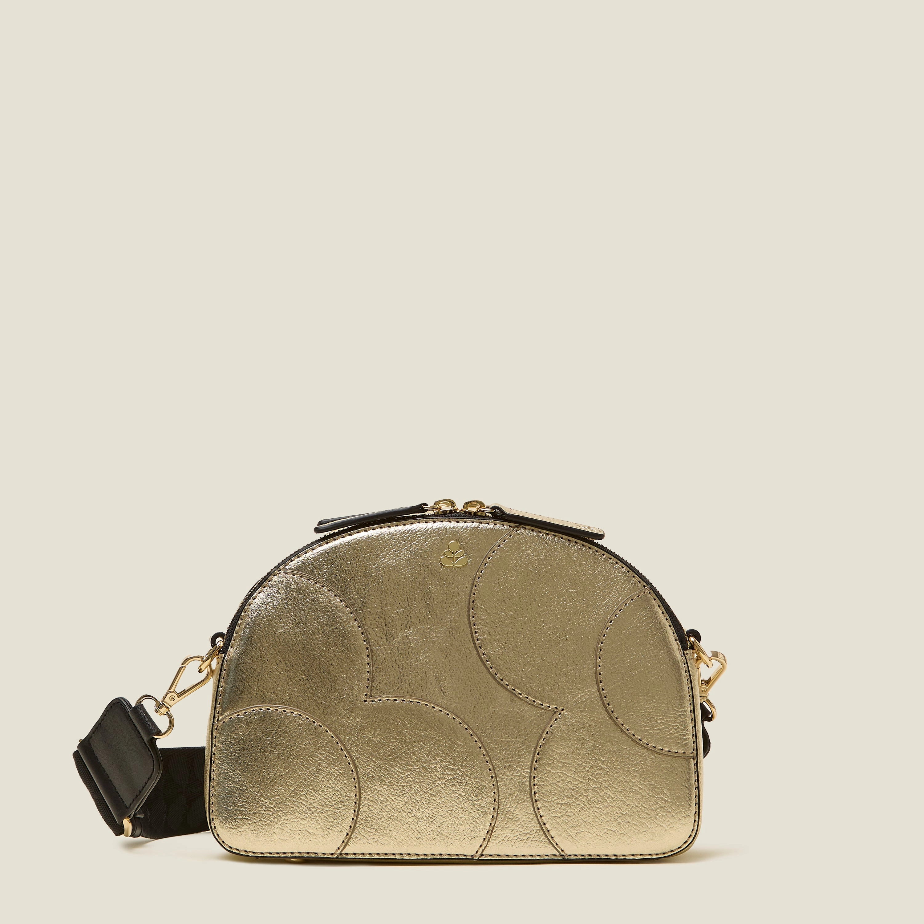 Luna Crossbody - Spot Flower Gold Compact Function