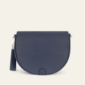 Outdoor Simplicity Practical Carry Luna Satchel | Navy with Silver hardware