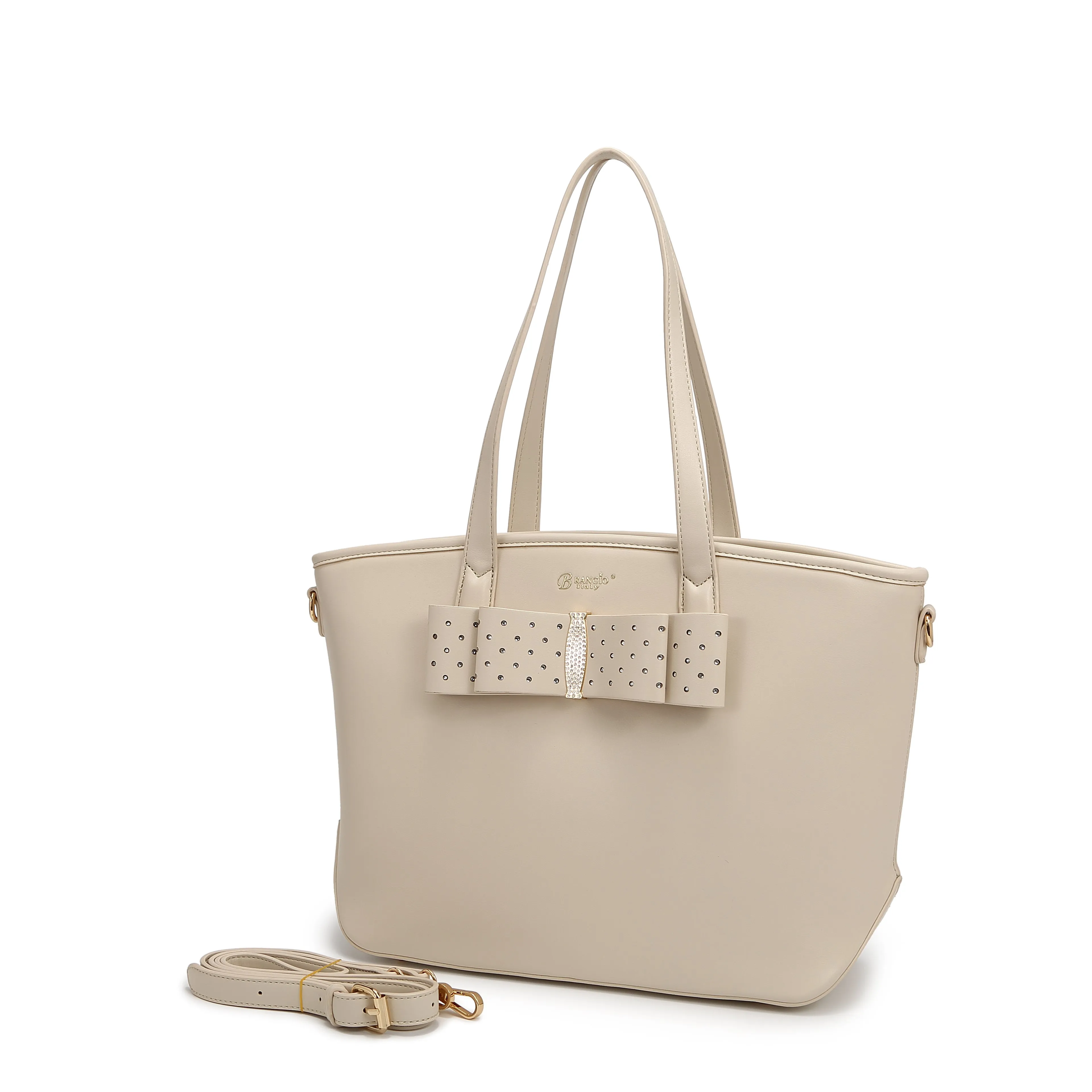 Ribbon Romance Tote Handbag with Rhinestones Seasonal Outfit Practical Vision