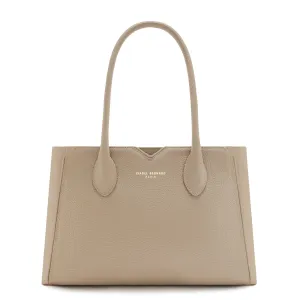Honor?? Cloe Midi taupe calfskin leather handbag Elegant accessory