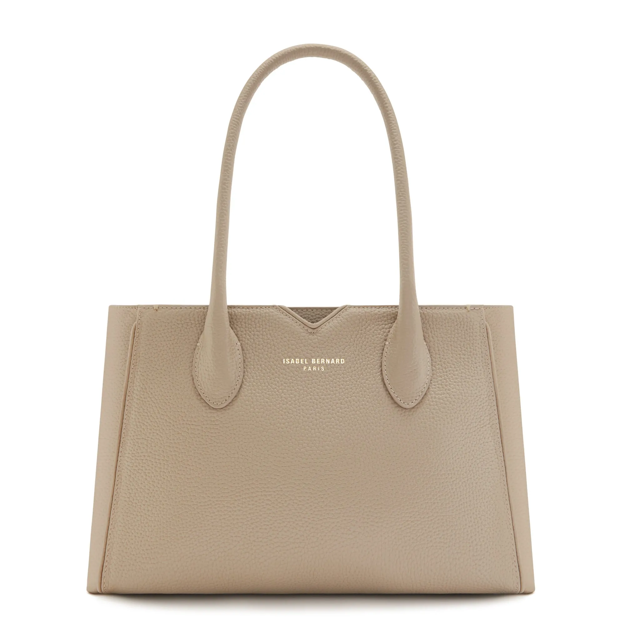 Timeless Lifestyle Honor?? Cloe Midi taupe calfskin leather handbag