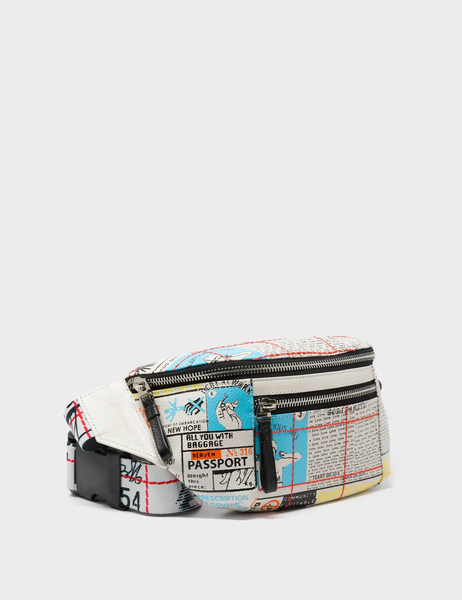 casual outing Stylish Shape Harold Fanny Pack Cream Leather - Kind Type Design