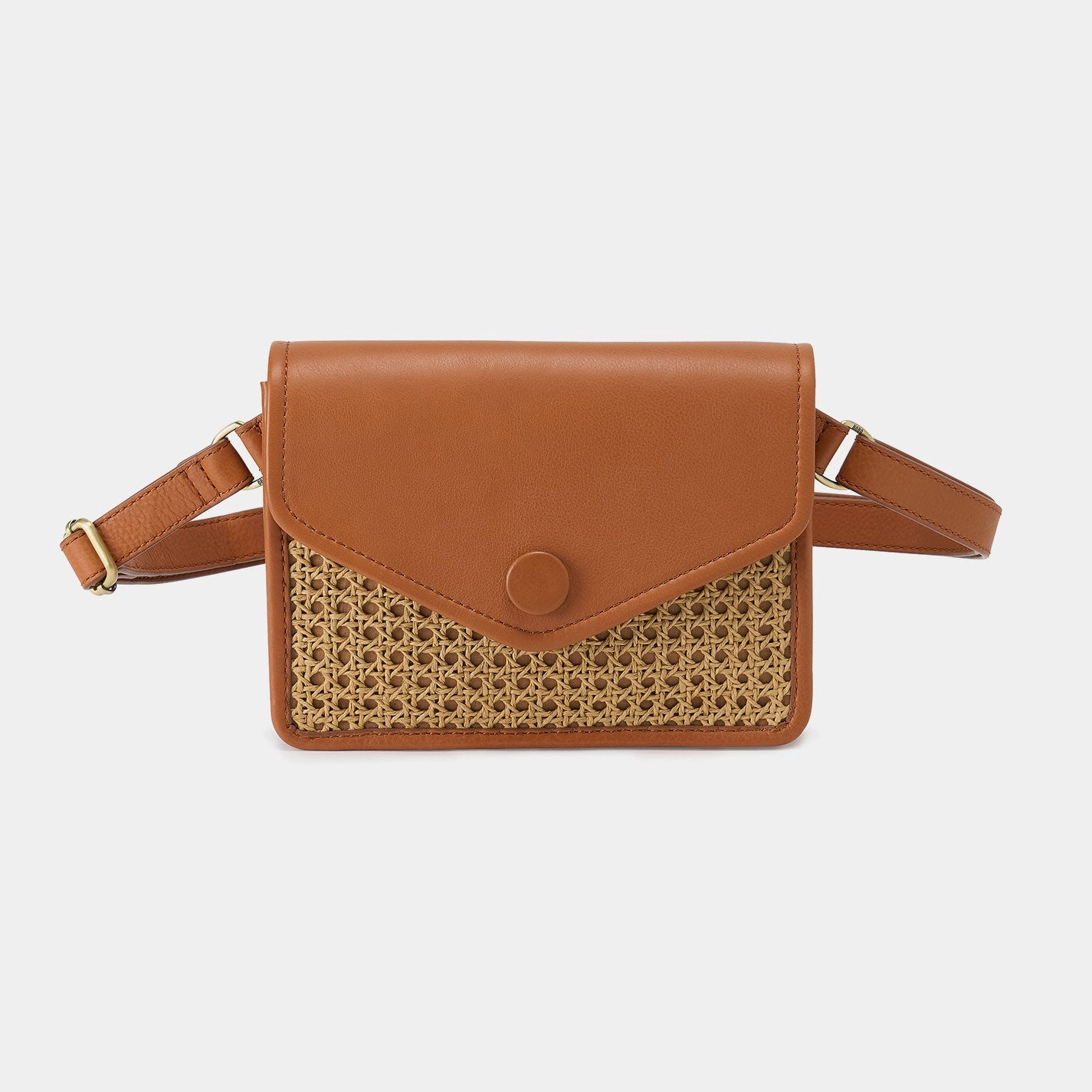 Margot Belt Bag In Pebbled Leather - Burnished Caramel Caning Modern Journey