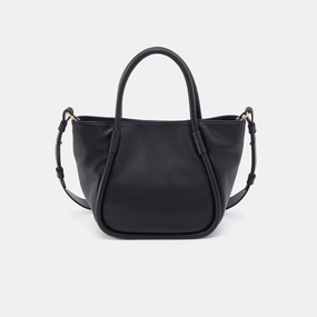 Functional storage with a design that suits all preferences Compact Size Margot Satchel In Pebbled Leather - Black