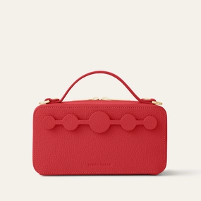 Marie Handbag | Pillarbox Red with Gold hardware Compact Versatility