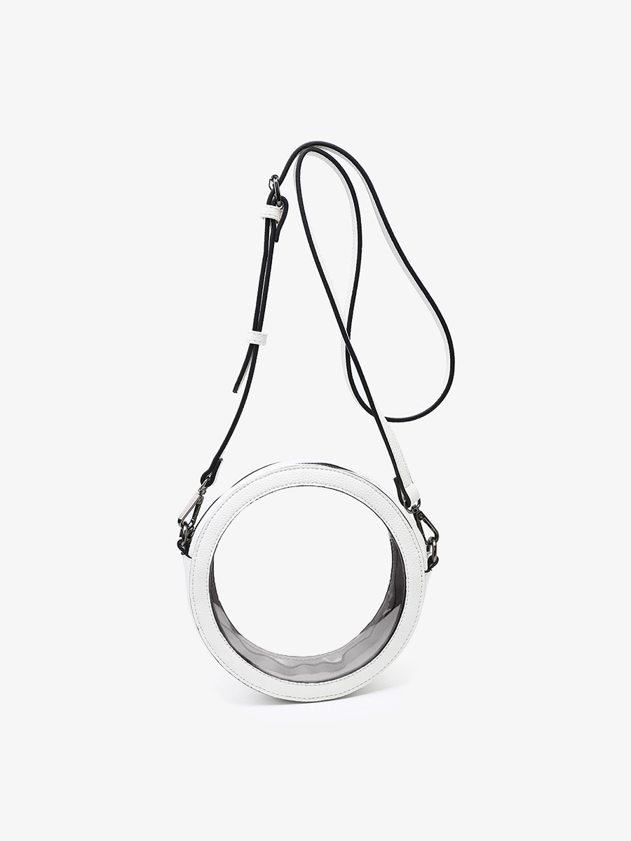 Lilibet Vegan Clear Circ Crossbody Elegant Texture