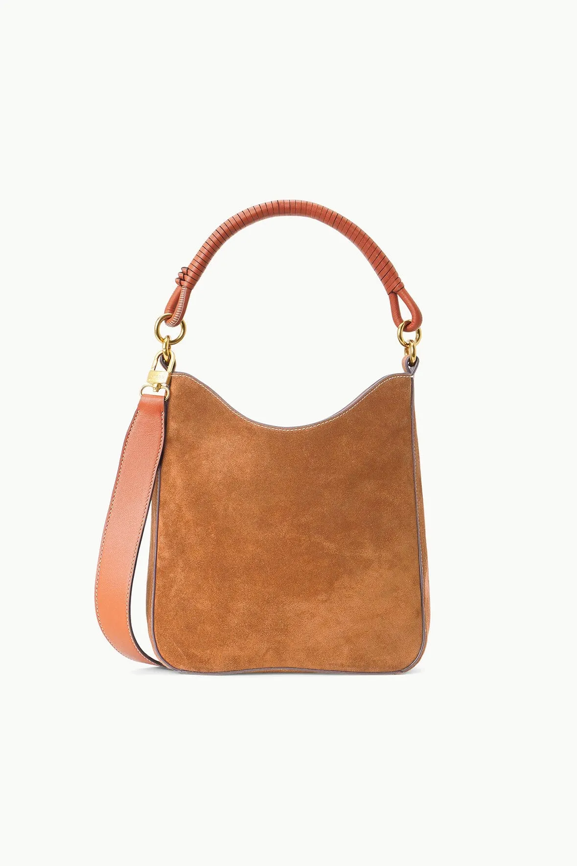 MEL BAG | TAN SUEDE clean design Gold Hardware