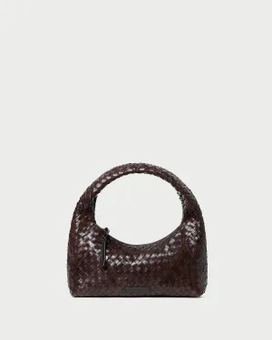 Mercer Chocolate Woven Shoulder Bag Sleek Companion
