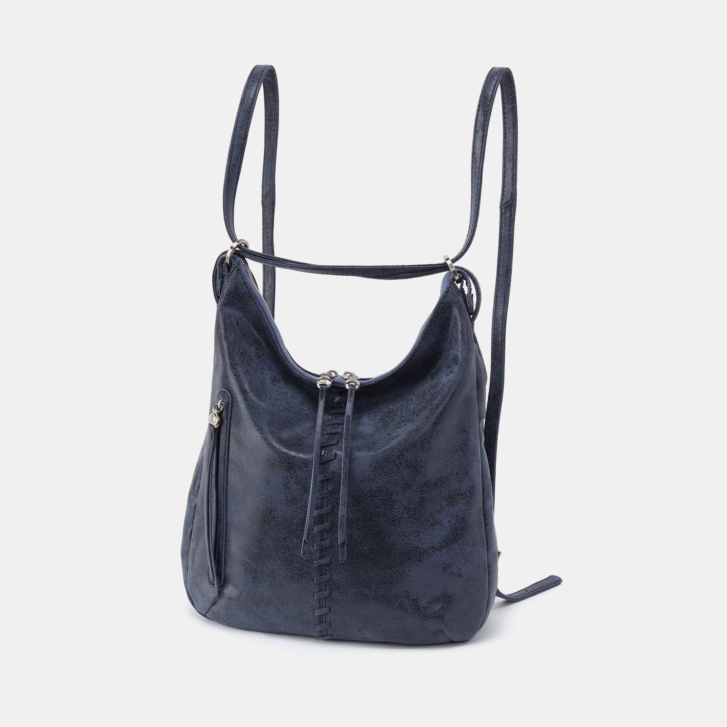 Daily Lifestyle Merrin Convertible Backpack in Buffed Leather - Indigo Sky