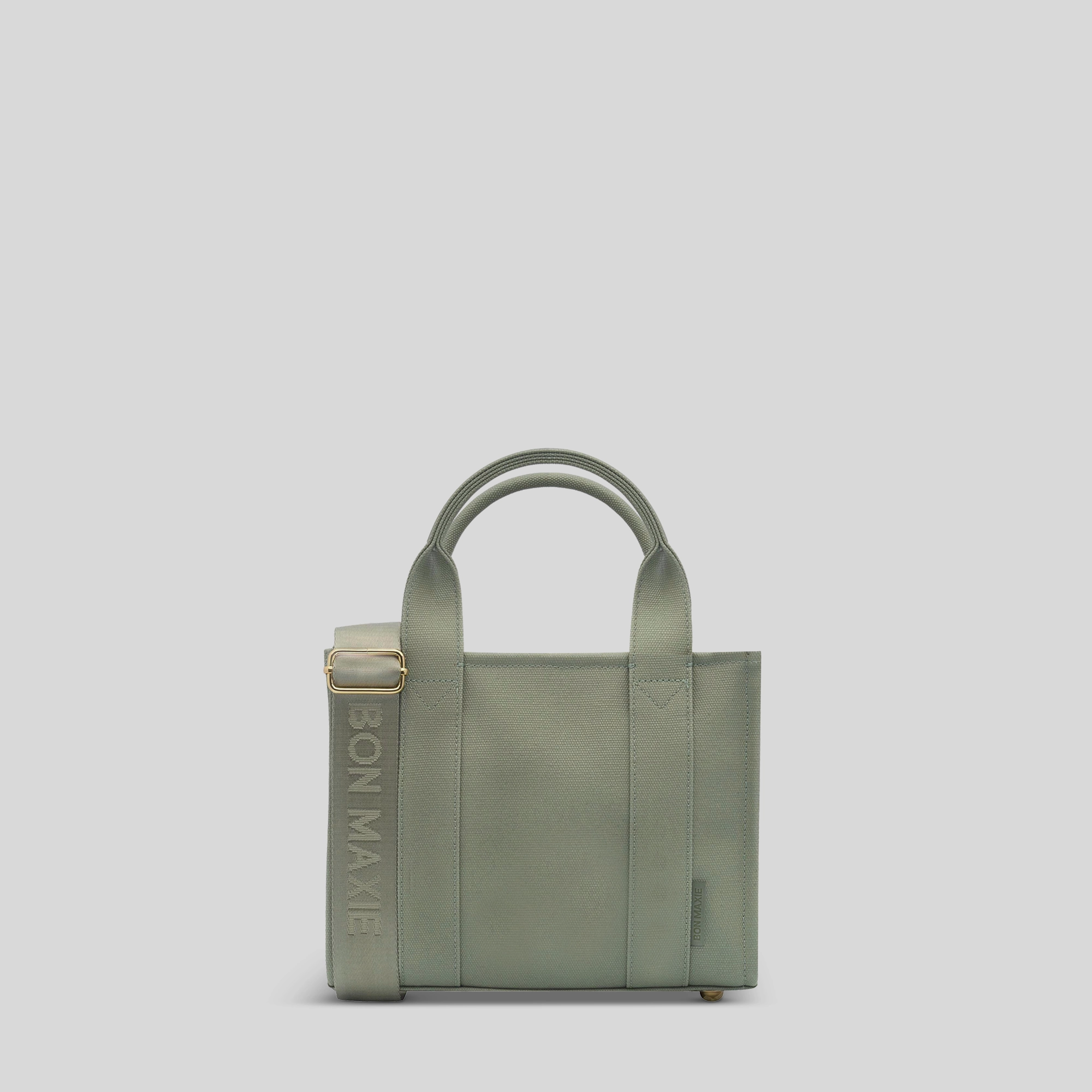Classic Street Fashion Micro Structured Tote Bag in signature coated canvas -- Sage