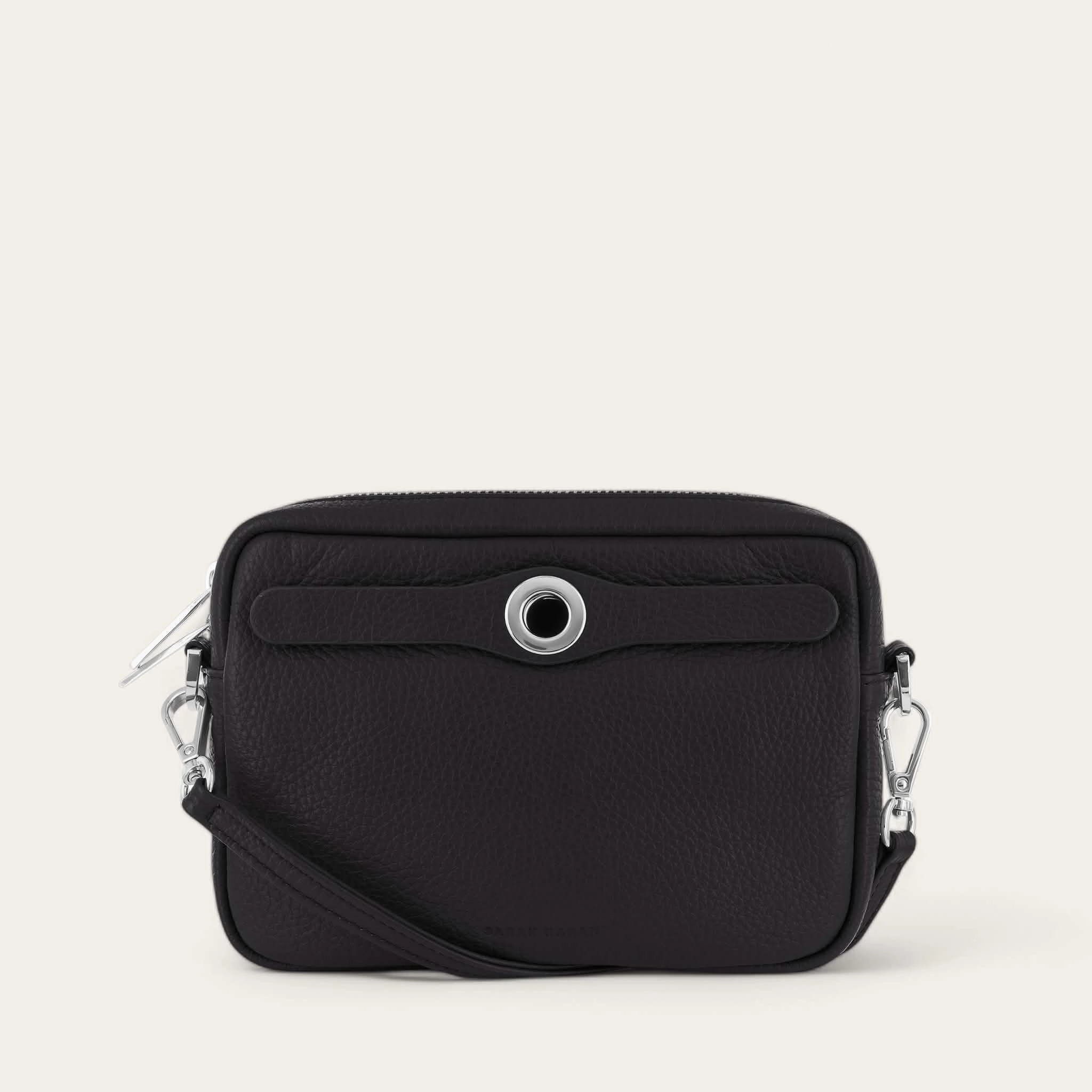 Stylish Companion Weekend Travel Millie Crossbody | Black with Silver hardware