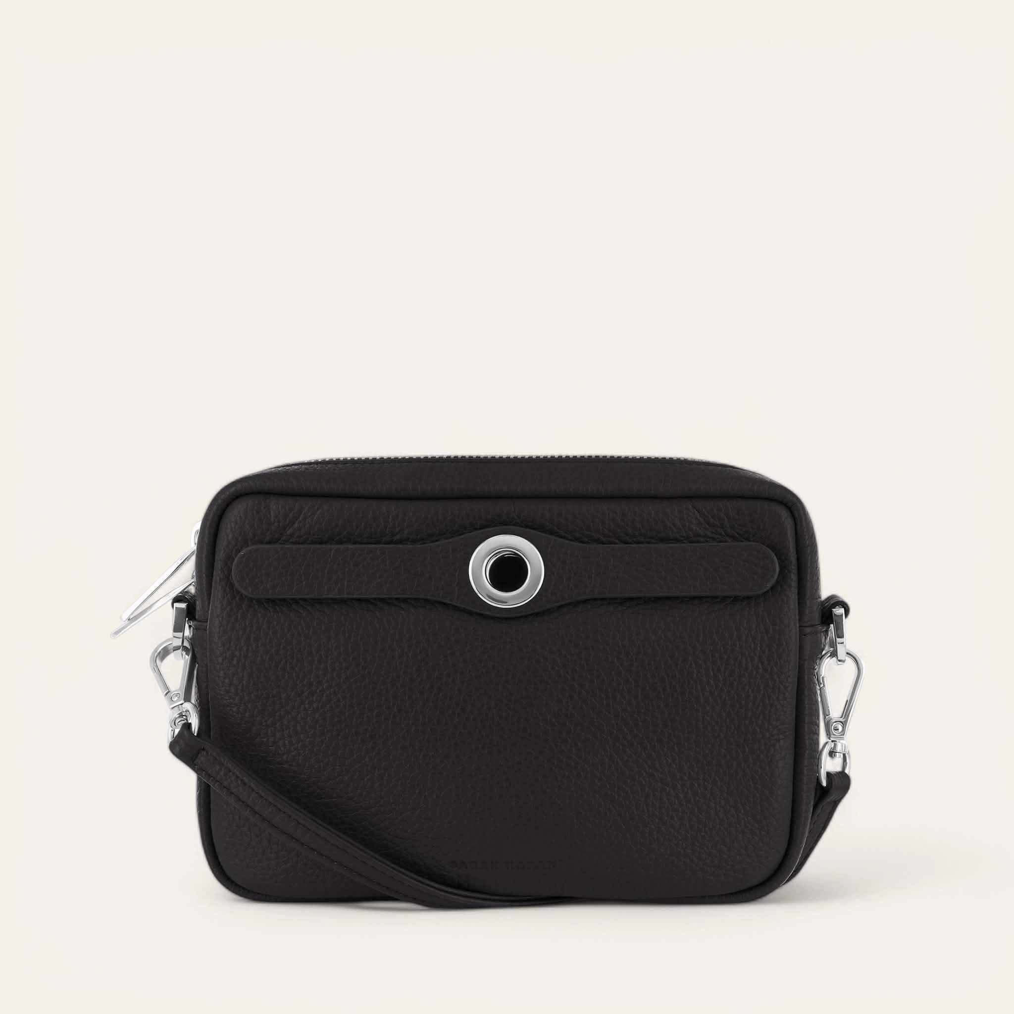 Millie Crossbody | Black with Silver hardware Travel Organizer Contemporary Touch