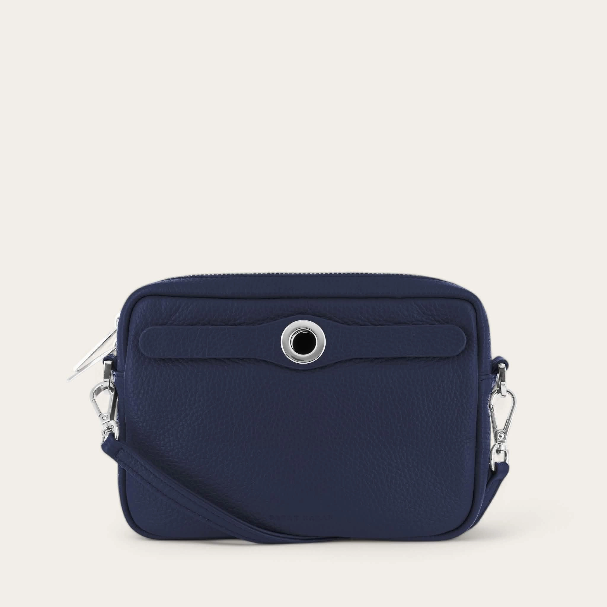 Millie Crossbody | Navy with Silver hardware Travel Friendly Minimal Functionality