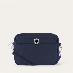 Millie Crossbody | Navy with Silver hardware Travel Friendly Minimal Functionality