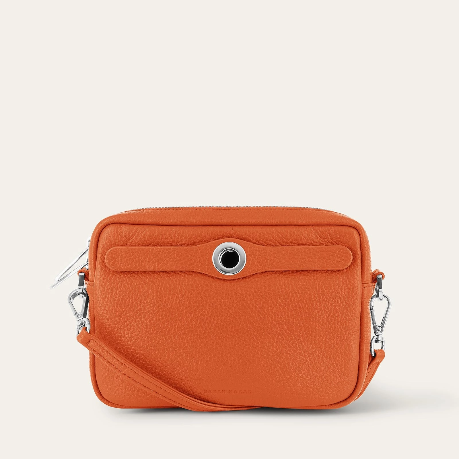 Chic Accessory Millie Crossbody | Tangerine with Silver hardware