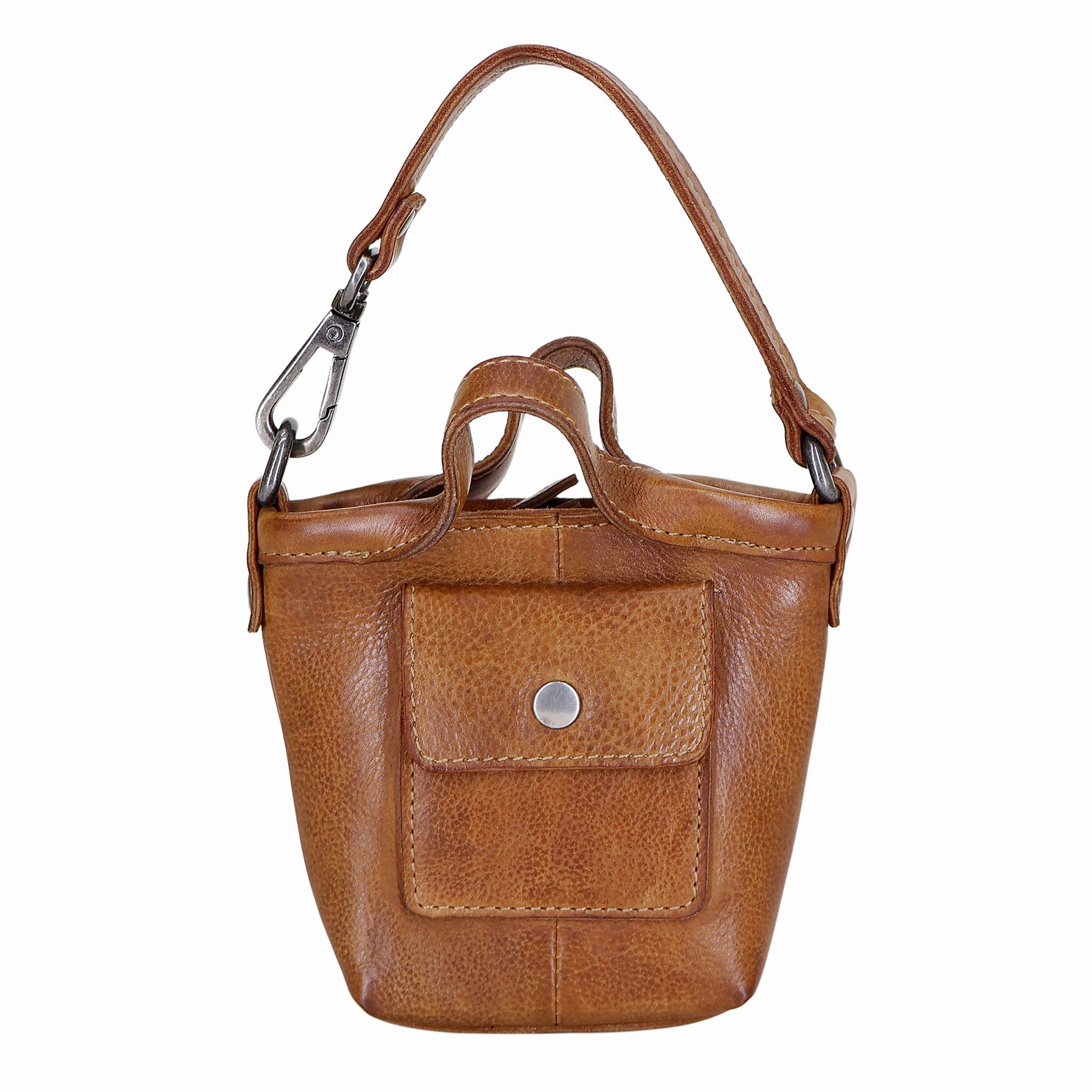 Effortless Chic Mini Bianca Leather Bag Charm