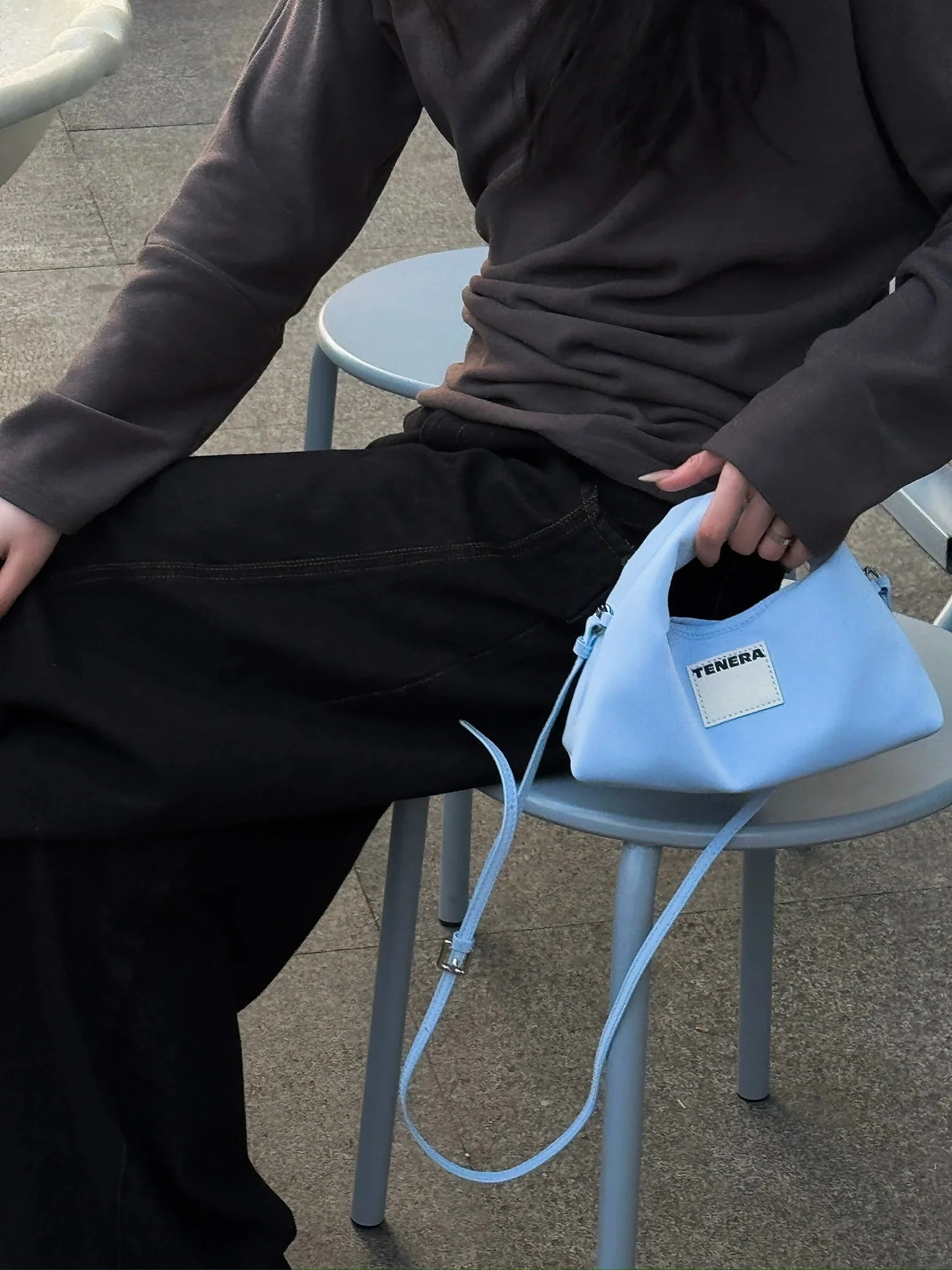 Compact Durability Soft Texture Mini Hobo Crossbody Bag - TENERA Velvet Collection