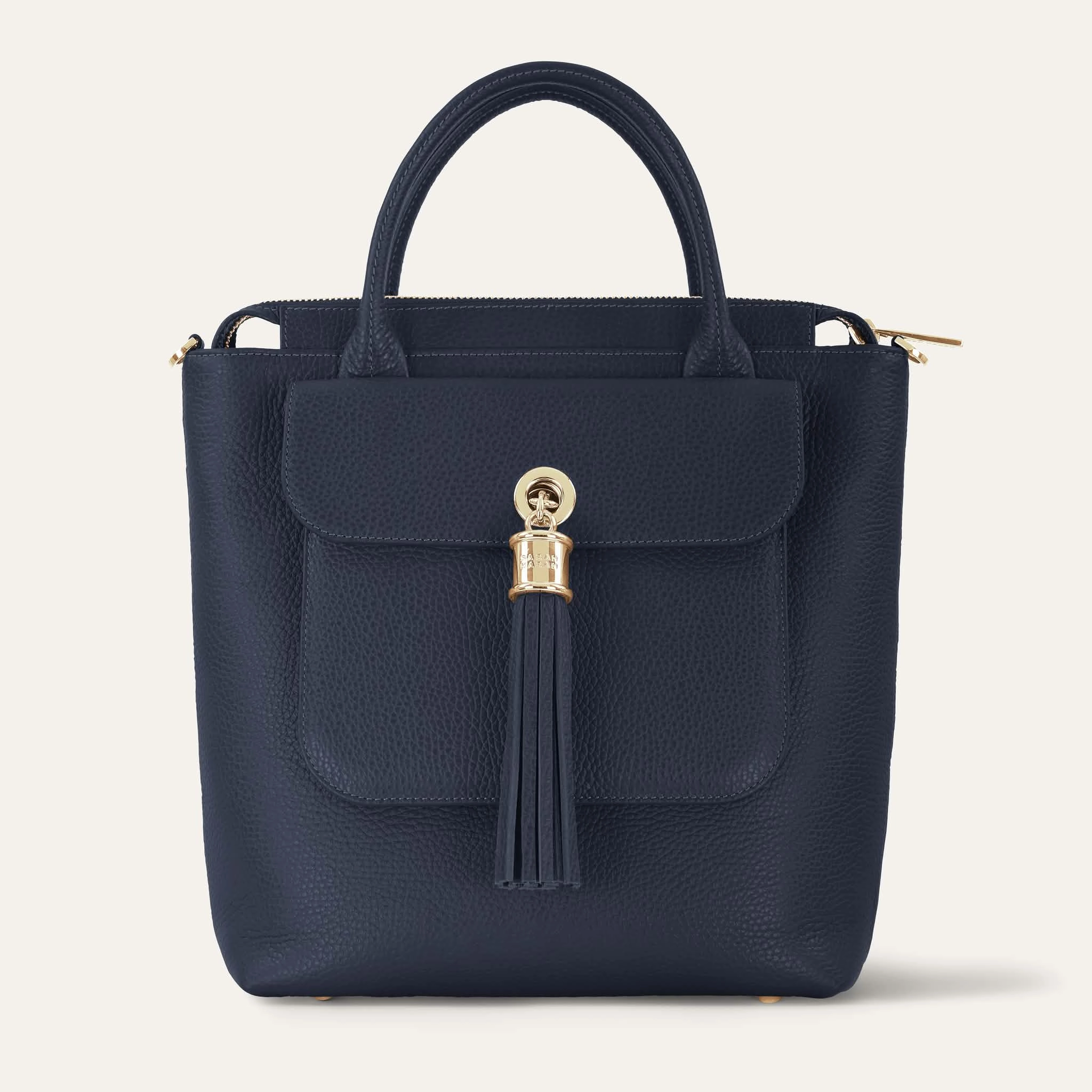 Mini P Backpack | Navy with Gold hardware Flexible Design Modern Design