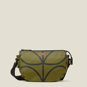 Mini Rounder Crossbody - Giant Linear Stem Olive Durable Design Functional utility