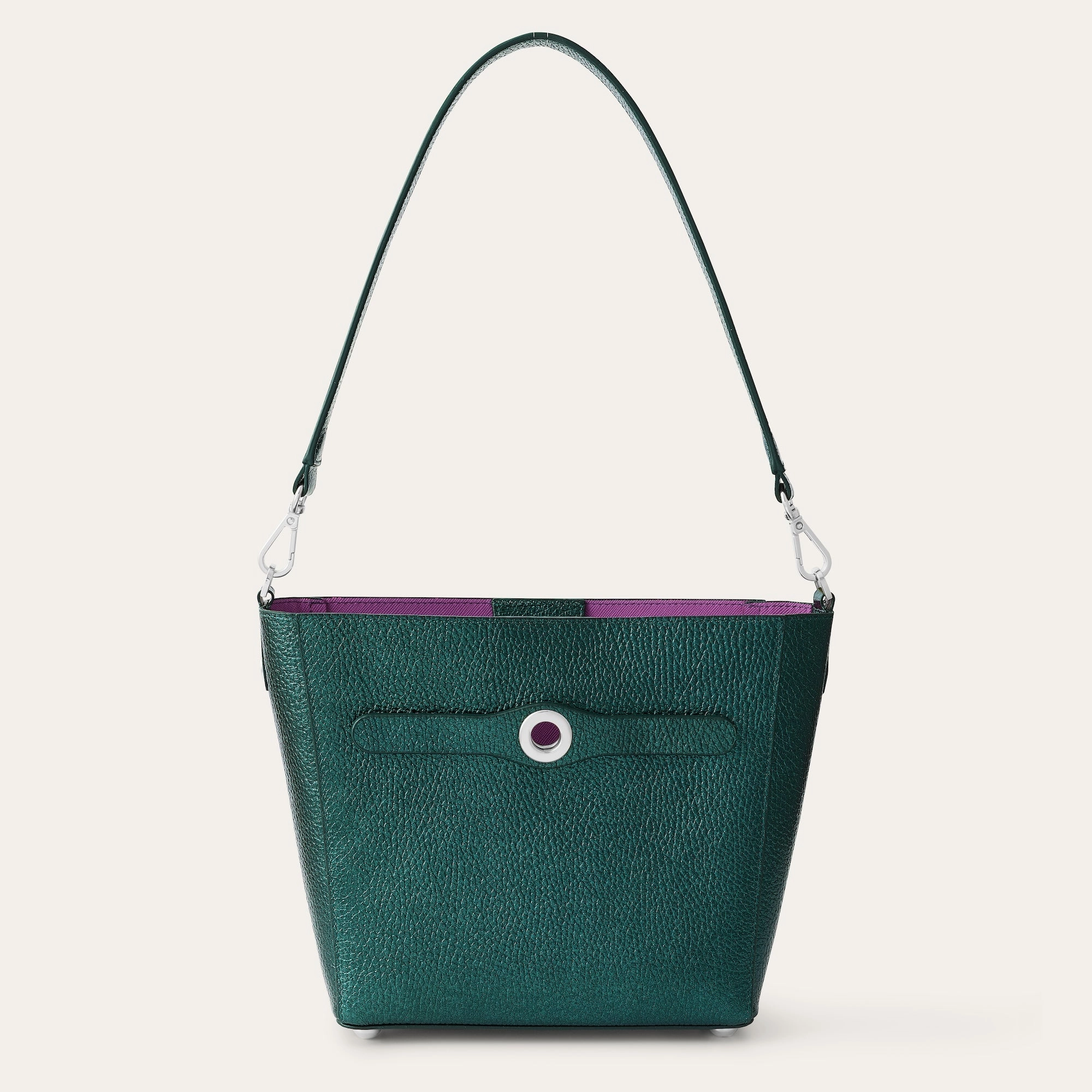 Mini S | Metallic Evergreen with Silver hardware Daily Functionality