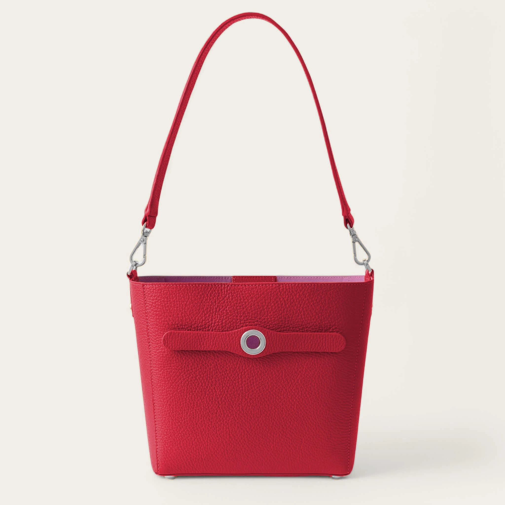 Minimalist Function Daily Companion Mini S Signature | Pillarbox Red with Silver hardware