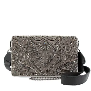 Structured Base Precious Metal Waist/Crossbody Bag