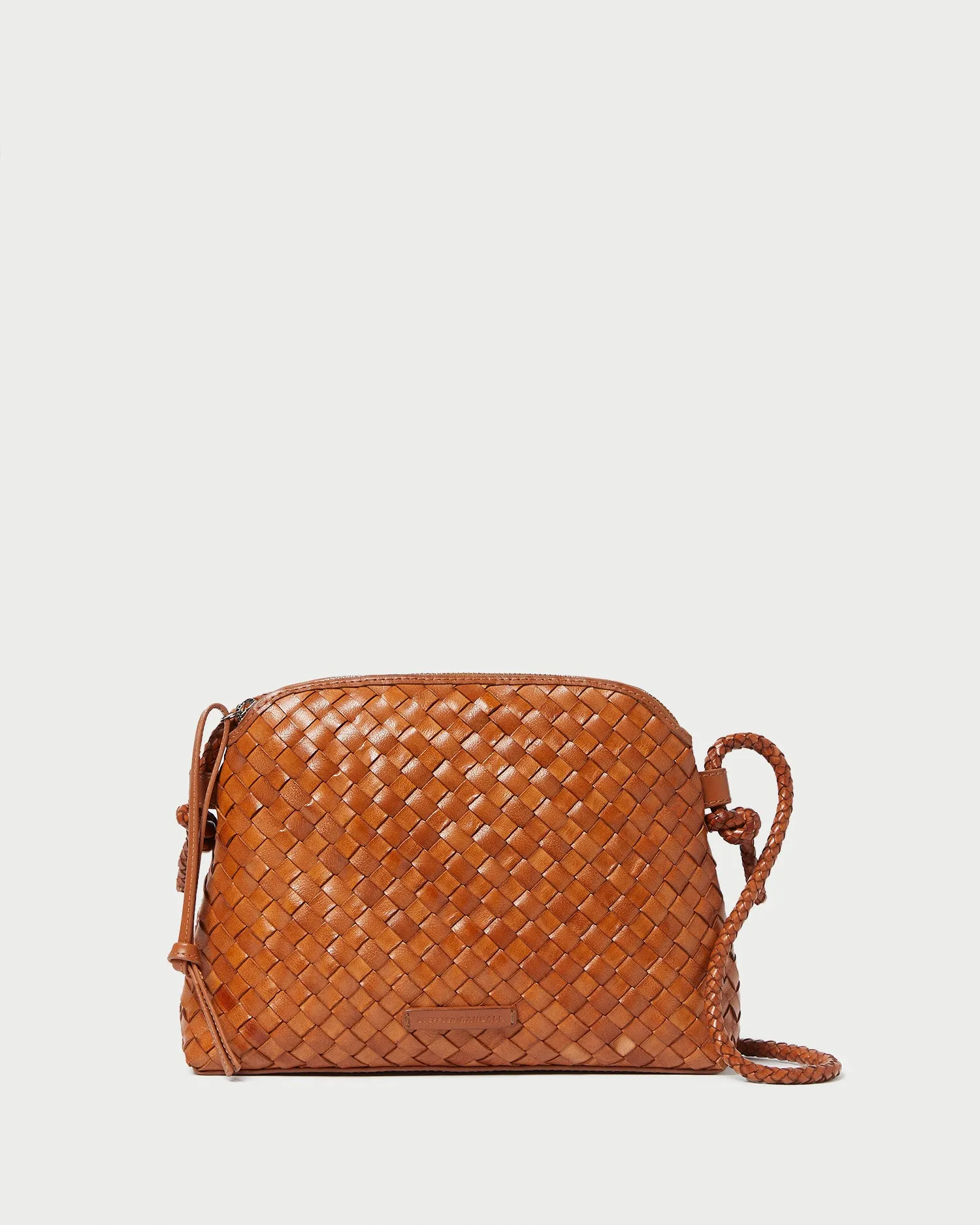 Mallory Timber Woven Leather Crossbody Classic Aesthetic