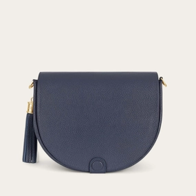 Stylish Functionality Modern Appeal Luna Satchel | Navy with Gold hardware