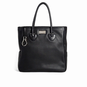 Essex Travel Tote, Black Leather Modern Travel Classic Utility