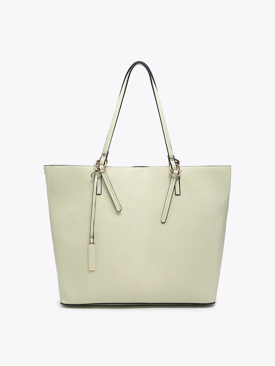 Iris Vegan Tote Glossy Finish Feminine Touch