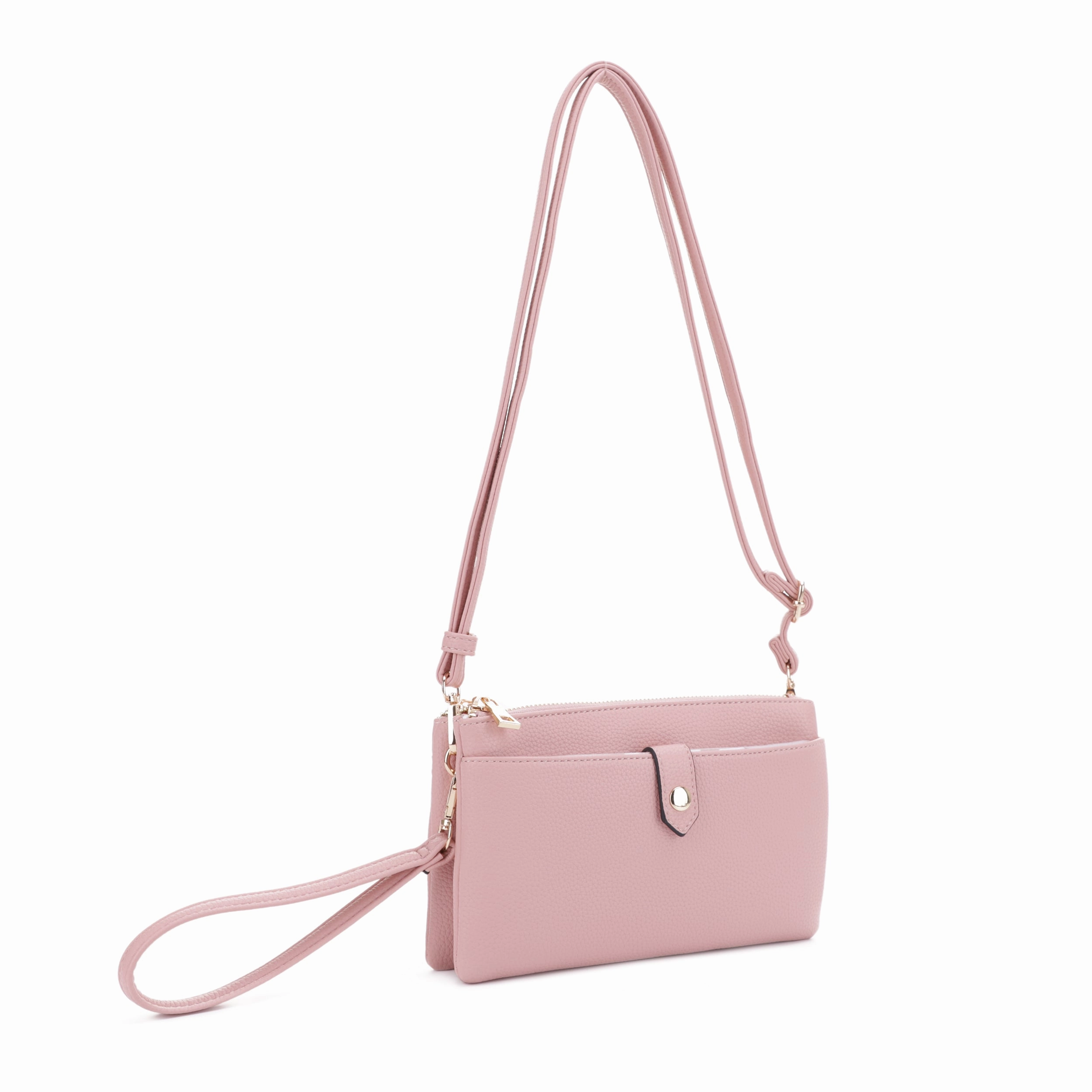 Walker Multicompartment Double Zipper Crossbody Versatile utility