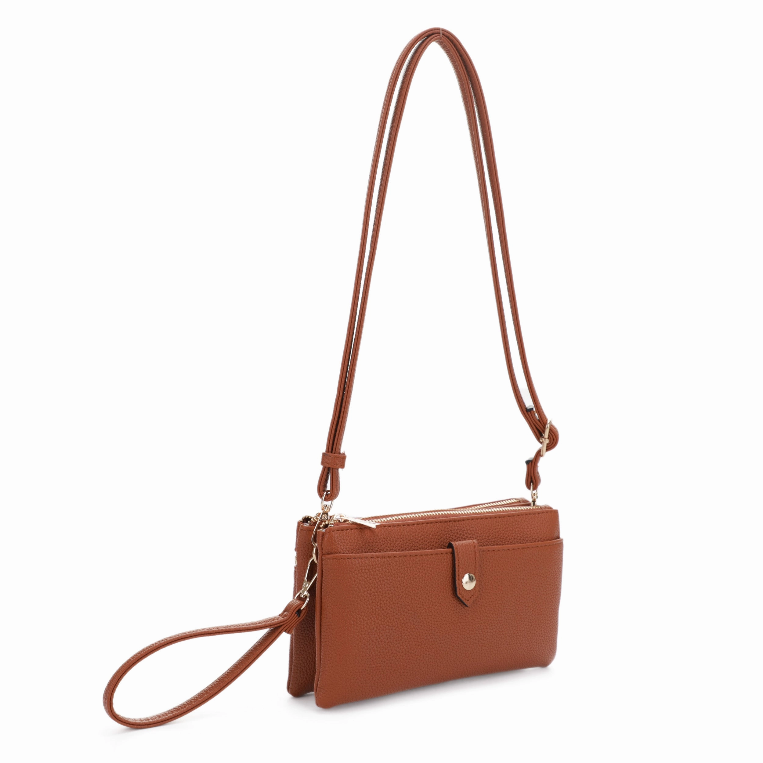 Walker Multicompartment Double Zipper Crossbody Stylish Simplicity