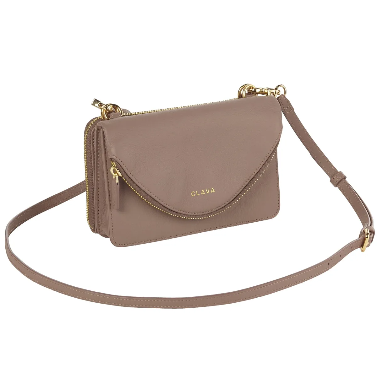 Modern Leather Convertible Clutch Crossbody Trendy Look Travel Friendly