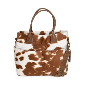 Sarah Premier: Longhorn Cowhide Handheld fashion tote Casual Travel